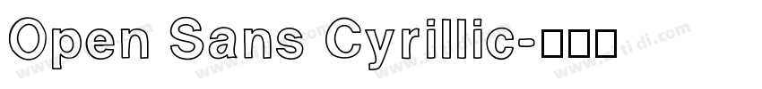 Open Sans Cyrillic字体转换